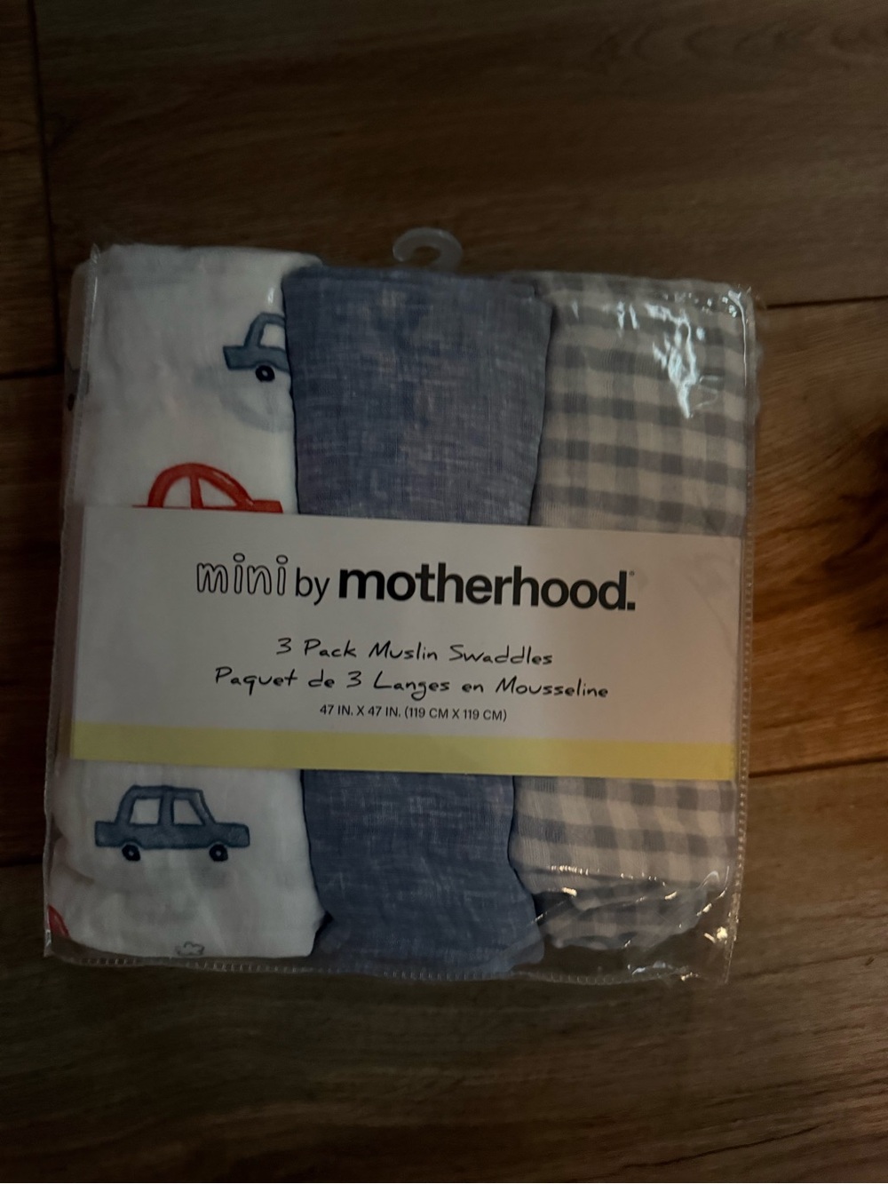 Motherhood Blue & White Muslin Swaddle Set - 3 Pack
